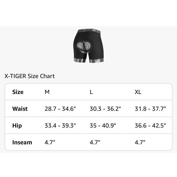 NEW Cycling Mens Bike Shorts 5D Padded Biking Riding Shorts Anti-Slip M - Picture 3 of 7